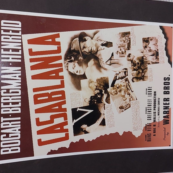 Metal Images Collector Metal Signs Vintage Look "CASABLANCA" Movie Wall Sign - Picture 3 of 5